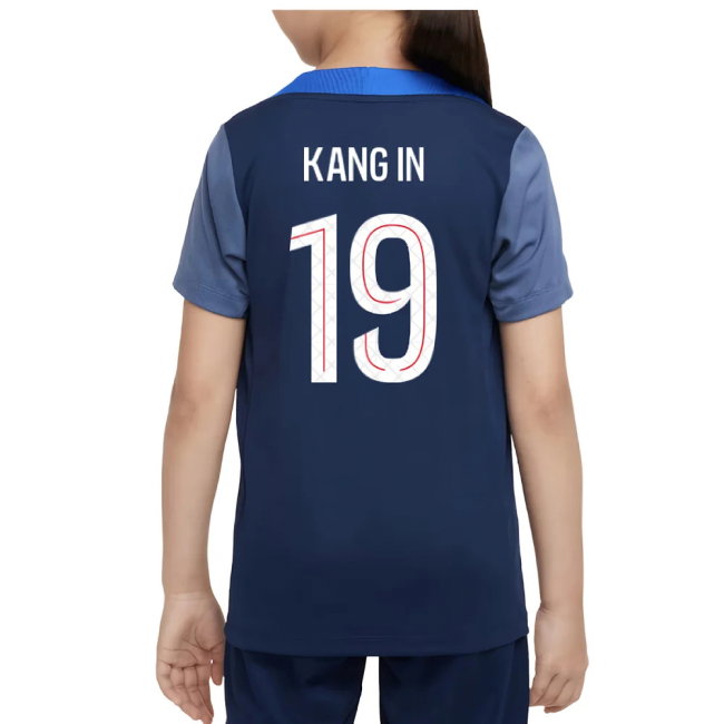 2025-2026 PSG Dri-Fit Strike Training Shirt (Navy) - Kids (Kang In 19)