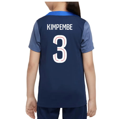 2025-2026 PSG Dri-Fit Strike Training Shirt (Navy) - Kids (Kimpembe 3)
