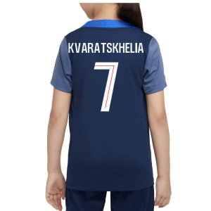2025-2026 PSG Dri-Fit Strike Training Shirt (Navy) - Kids (Kvaratskhelia 7)