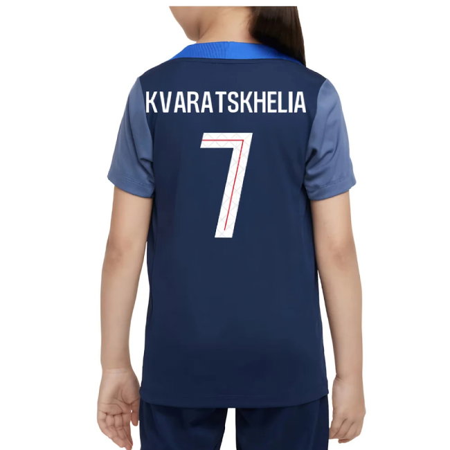 2025-2026 PSG Dri-Fit Strike Training Shirt (Navy) - Kids (Kvaratskhelia 7)