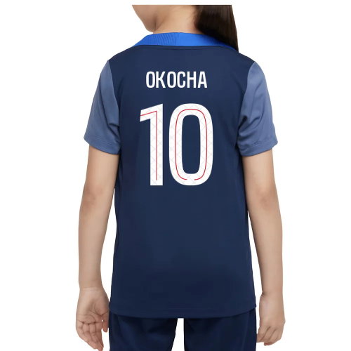 2025-2026 PSG Dri-Fit Strike Training Shirt (Navy) - Kids (Okocha 10)