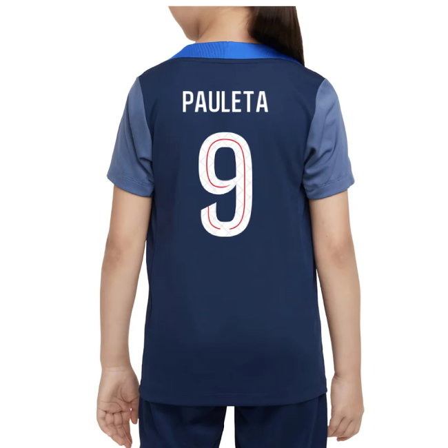 2025-2026 PSG Dri-Fit Strike Training Shirt (Navy) - Kids (Pauleta 9)