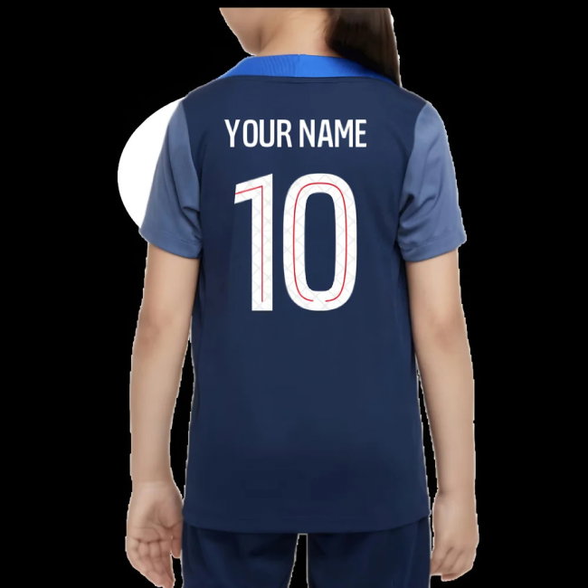 2025-2026 PSG Dri-Fit Strike Training Shirt (Navy) - Kids (Your Name)
