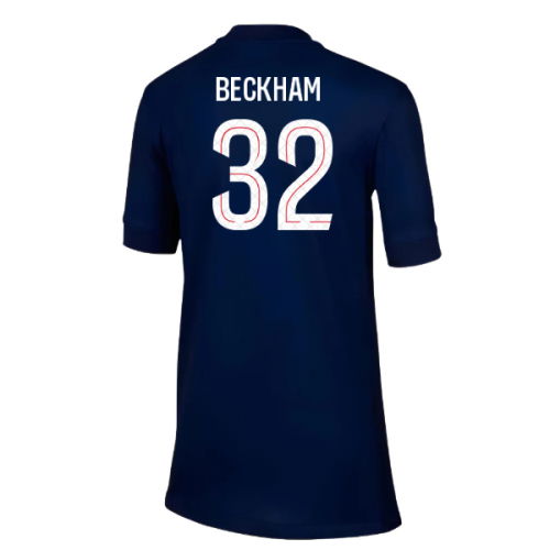 2025-2026 PSG Paris Saint Germain Home Shirt (Kids) (Beckham 32)