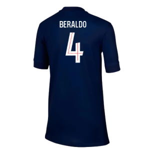 2025-2026 PSG Paris Saint Germain Home Shirt (Kids) (Beraldo 4)