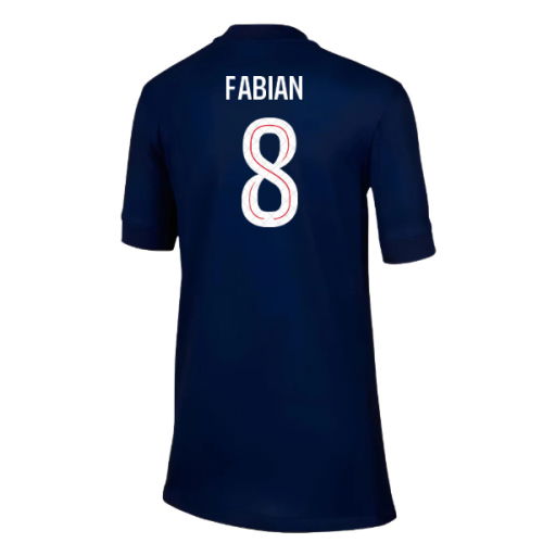 2025-2026 PSG Paris Saint Germain Home Shirt (Kids) (Fabian 8)