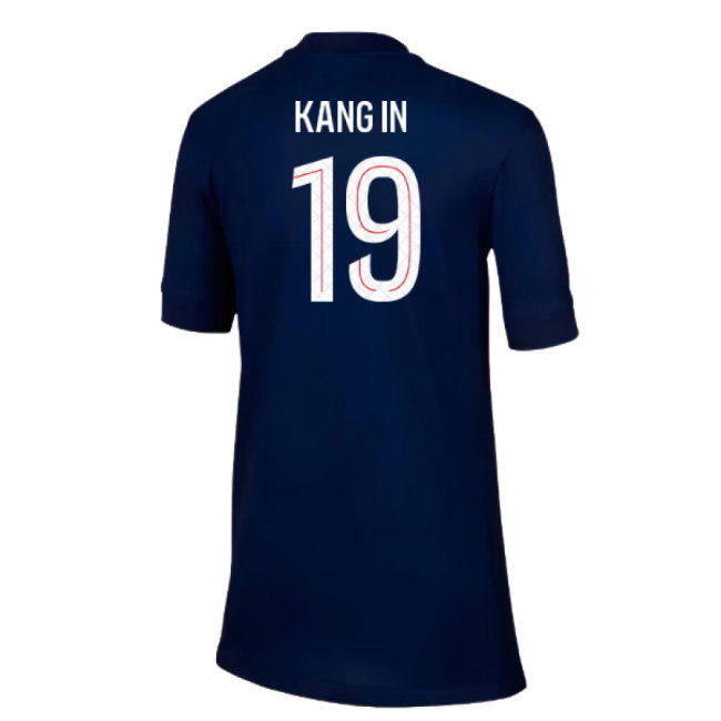 2025-2026 PSG Paris Saint Germain Home Shirt (Kids) (Kang In 19)