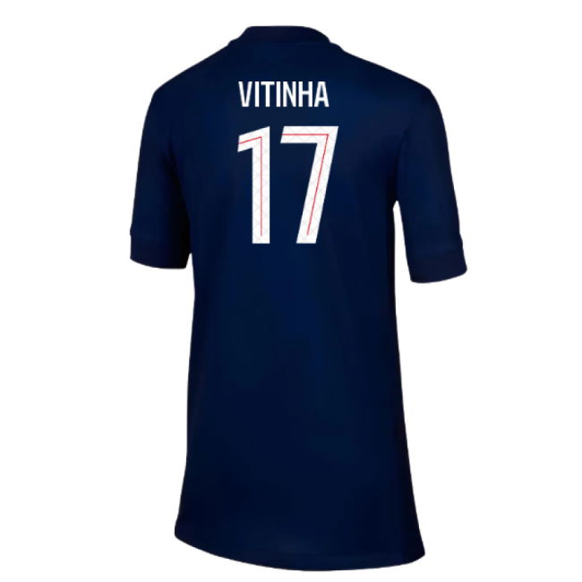 2025-2026 PSG Paris Saint Germain Home Shirt (Kids) (Vitinha 17)