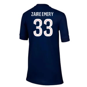 2025-2026 PSG Paris Saint Germain Home Shirt (Kids) (Zaire Emery 33)