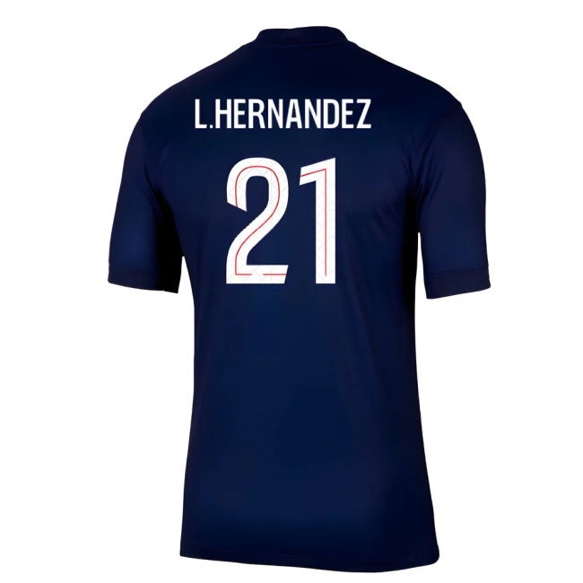 2025-2026 PSG Paris Saint Germain Home Shirt (L.Hernandez 21)