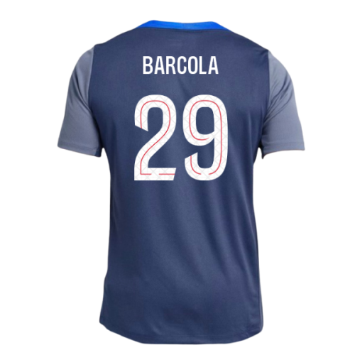 2025-2026 PSG Strike Dri-Fit Training Shirt (Navy) (Barcola 29)