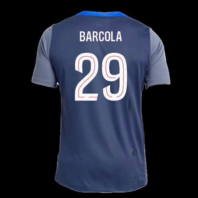 2025-2026 PSG Strike Dri-Fit Training Shirt (Navy) (Barcola 29)