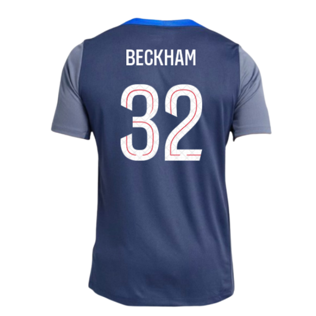 2025-2026 PSG Strike Dri-Fit Training Shirt (Navy) (Beckham 32)