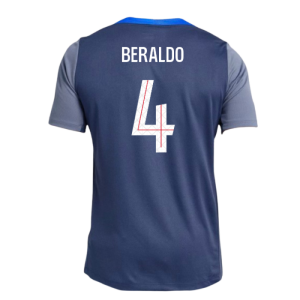 2025-2026 PSG Strike Dri-Fit Training Shirt (Navy) (Beraldo 4)