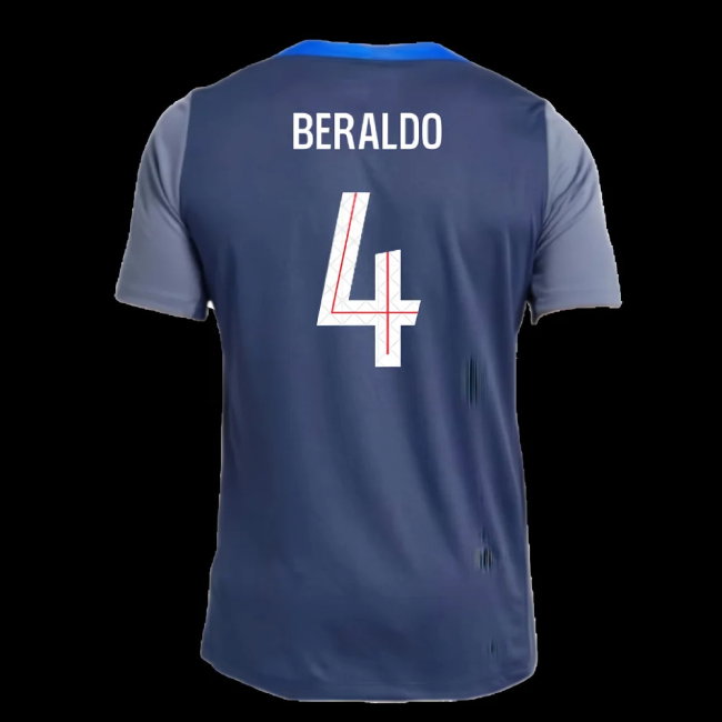 2025-2026 PSG Strike Dri-Fit Training Shirt (Navy) (Beraldo 4)