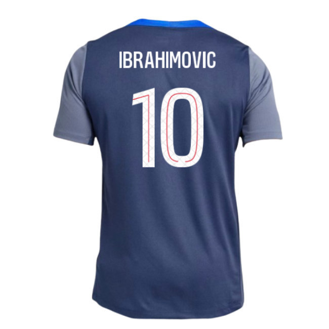 2025-2026 PSG Strike Dri-Fit Training Shirt (Navy) (Ibrahimovic 10)