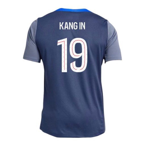 2025-2026 PSG Strike Dri-Fit Training Shirt (Navy) (Kang In 19)