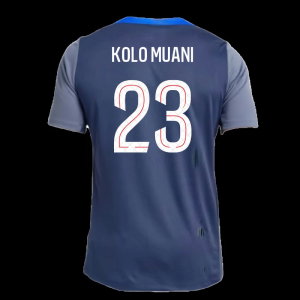 2025-2026 PSG Strike Dri-Fit Training Shirt (Navy) (Kolo Muani 23)