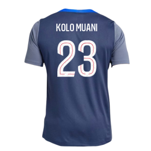 2025-2026 PSG Strike Dri-Fit Training Shirt (Navy) (Kolo Muani 23)