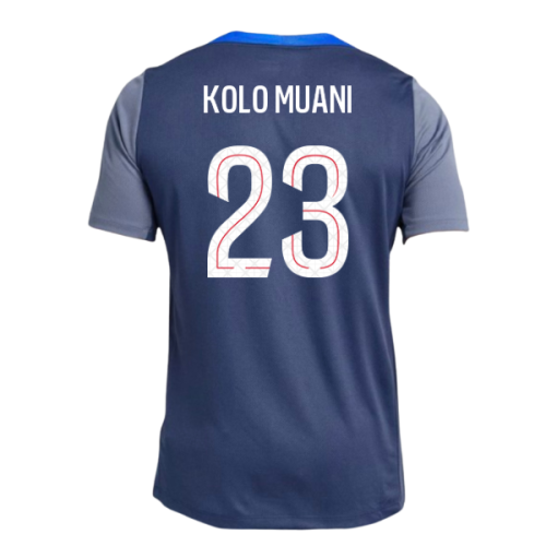 2025-2026 PSG Strike Dri-Fit Training Shirt (Navy) (Kolo Muani 23)