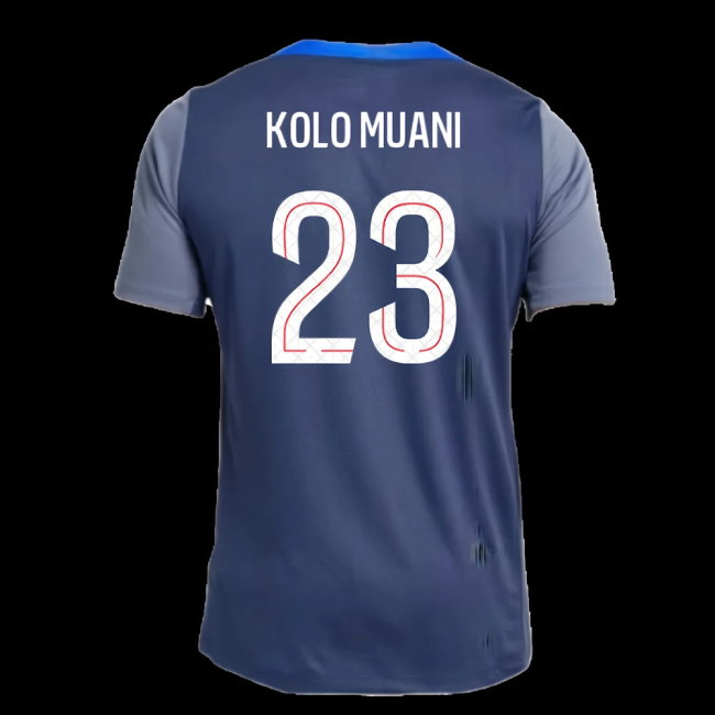2025-2026 PSG Strike Dri-Fit Training Shirt (Navy) (Kolo Muani 23)
