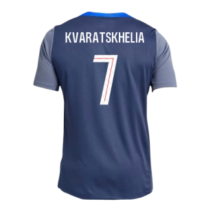 2025-2026 PSG Strike Dri-Fit Training Shirt (Navy) (Kvaratskhelia 7)