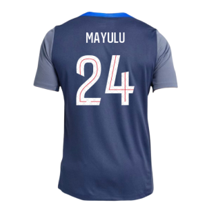 2025-2026 PSG Strike Dri-Fit Training Shirt (Navy) (Mayulu 24)