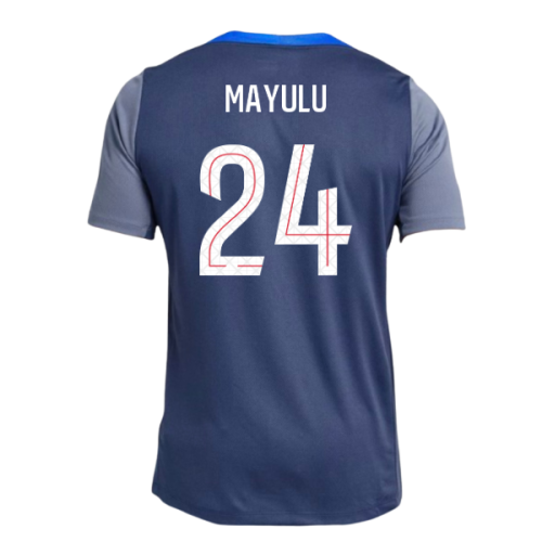 2025-2026 PSG Strike Dri-Fit Training Shirt (Navy) (Mayulu 24)