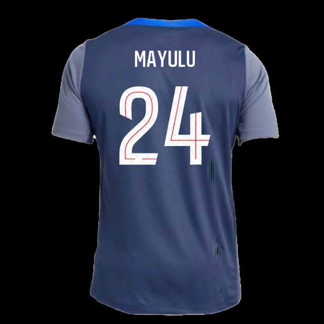 2025-2026 PSG Strike Dri-Fit Training Shirt (Navy) (Mayulu 24)