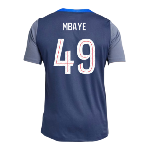 2025-2026 PSG Strike Dri-Fit Training Shirt (Navy) (Mbaye 49)