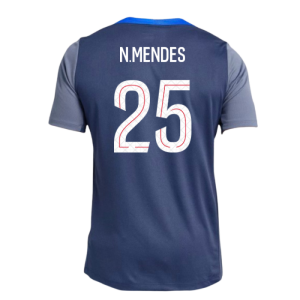 2025-2026 PSG Strike Dri-Fit Training Shirt (Navy) (N.Mendes 25)