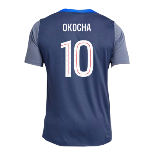 2025-2026 PSG Strike Dri-Fit Training Shirt (Navy) (Okocha 10)