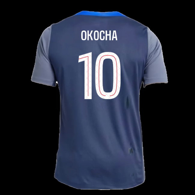 2025-2026 PSG Strike Dri-Fit Training Shirt (Navy) (Okocha 10)