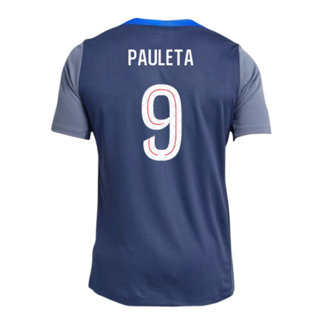 2025-2026 PSG Strike Dri-Fit Training Shirt (Navy) (Pauleta 9)