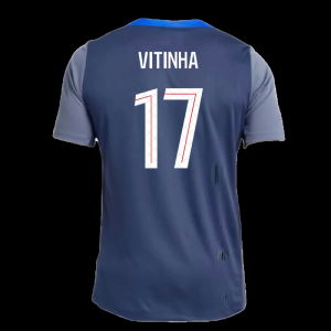 2025-2026 PSG Strike Dri-Fit Training Shirt (Navy) (Vitinha 17)