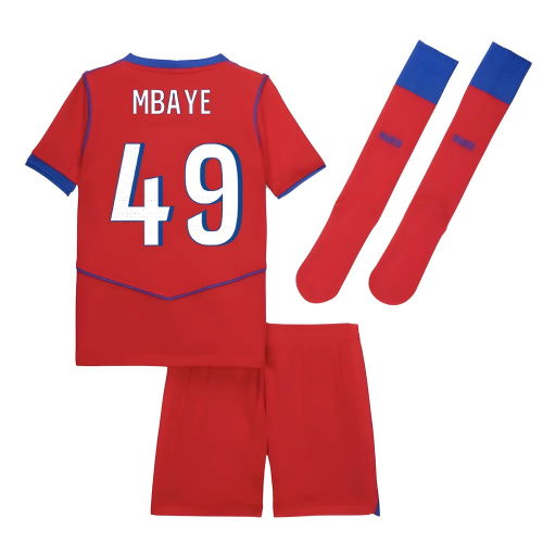 2025-2026 PSG Third Little Boys Mini Kit (Mbaye 49)