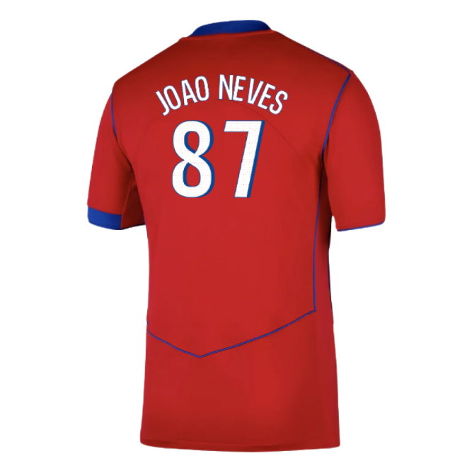 2025-2026 PSG Third Shirt (Joao Neves 87)