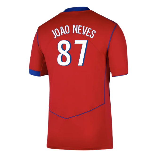 2025-2026 PSG Third Shirt (Joao Neves 87)