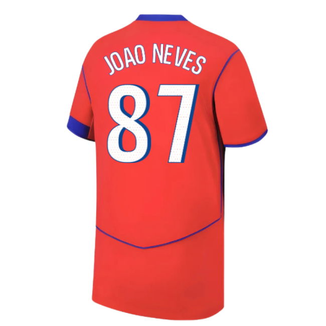 2025-2026 PSG Third Shirt (Kids) (Joao Neves 87)