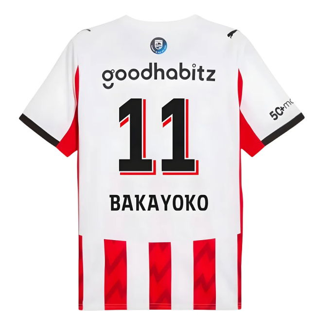 2025-2026 PSV Eindhoven Home Shirt (Bakayoko 11)