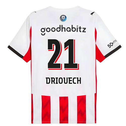 2025-2026 PSV Eindhoven Home Shirt (Driouech 21)