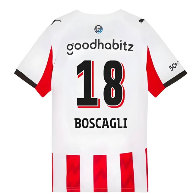 2025-2026 PSV Eindhoven Home Shirt (Kids) (Boscagli 18)