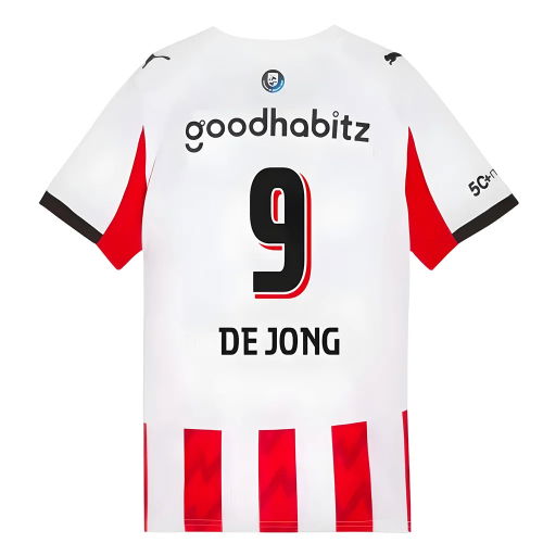 2025-2026 PSV Eindhoven Home Shirt (Kids) (De Jong 9)