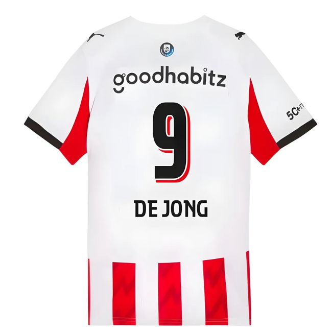 2025-2026 PSV Eindhoven Home Shirt (Kids) (De Jong 9)