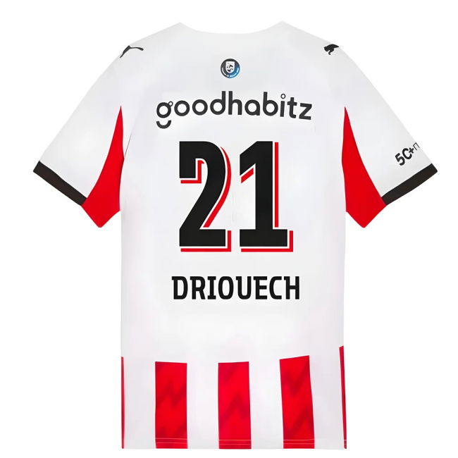 2025-2026 PSV Eindhoven Home Shirt (Kids) (Driouech 21)