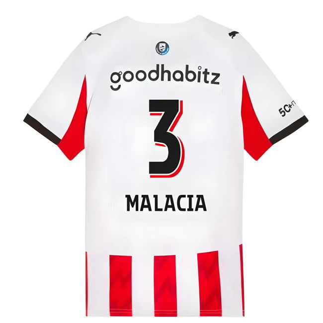 2025-2026 PSV Eindhoven Home Shirt (Kids) (Malacia 3)