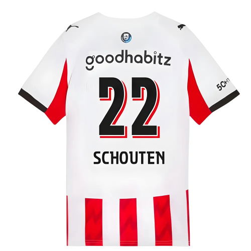 2025-2026 PSV Eindhoven Home Shirt (Kids) (Schouten 22)