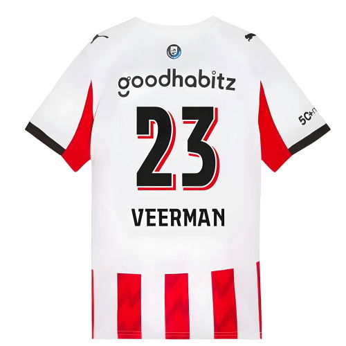 2025-2026 PSV Eindhoven Home Shirt (Kids) (Veerman 23)