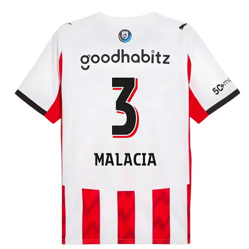 2025-2026 PSV Eindhoven Home Shirt (Malacia 3)