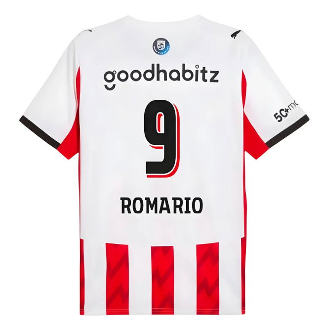 2025-2026 PSV Eindhoven Home Shirt (Romario 9)